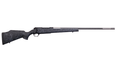 WEATHERBY MAM01N7MMPR8B MARK V ACCUMARK 7MM PRC 3+1 24" THREADED/FLUTED STAINLESS BARREL, GRAPHITE BLACK REC, GRAY WEBBED BLACK MONTE CARLO STOCK, ACCUBRAKE MUZZLE BRAKE, ADJ. TRIGGERTECH TRIGGER