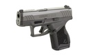 TAURUS 1GX4M93GR GX4  MICRO-COMPACT 9MM LUGER 11+1/13+1 3.06" BLACK STEEL BARREL/GRAY SERRATED SLIDE/ GRAY STAINLESS STEEL FRAME/ BLACK POLYMER W/INTERCHANGEABLE BACKSTRAP GRIPS RIGHT HAND