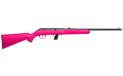 SAVAGE ARMS 40218 64 F FULL SIZE 22 LR 10+1 21" MATTE BLACK CARBON STEEL BARREL, MATTE BLACK GROOVED CARBON STEEL RECEIVER, PINK FIXED SYNTHETIC STOCK, RIGHT HAND