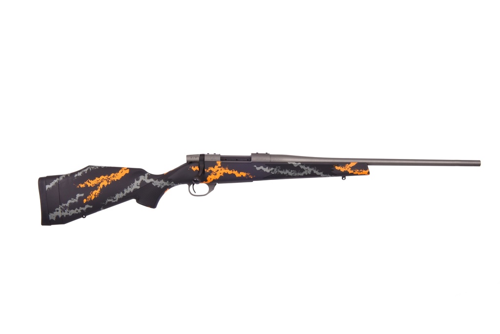 WEATHERBY VYH7M8RR2B VANGUARD COMPACT HUNTER 7MM-08 REM 5+1 20", TUNGSTEN GRAY BARREL/REC, BLACK W/GRAY & ORANGE SPONGE ACCENTS MONTE CARLO STOCK, ACCUBRAKE MUZZLE BRAKE