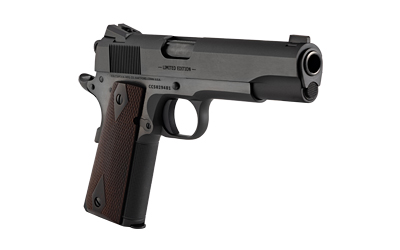 COLT MFG O1911SE-A1 GOVERNMENT LIMITED EDITION 45 ACP 7+1 5" BLUED NATIONAL MATCH BARREL, BLUED STEEL SERRATED SLIDE, BLUED CARBON STEEL FRAME W/BEAVERTAIL, ROSEWOOD CHECKERED GRIP, AMBIDEXTROUS