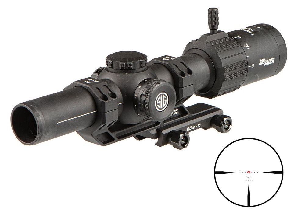 SIG SAUER ELECTRO-OPTICS SOTM61002 TANGO-MSR LPVO BLACK 1-6X24MM 30MM TUBE ILLUMINATED BDC6 RETICLE