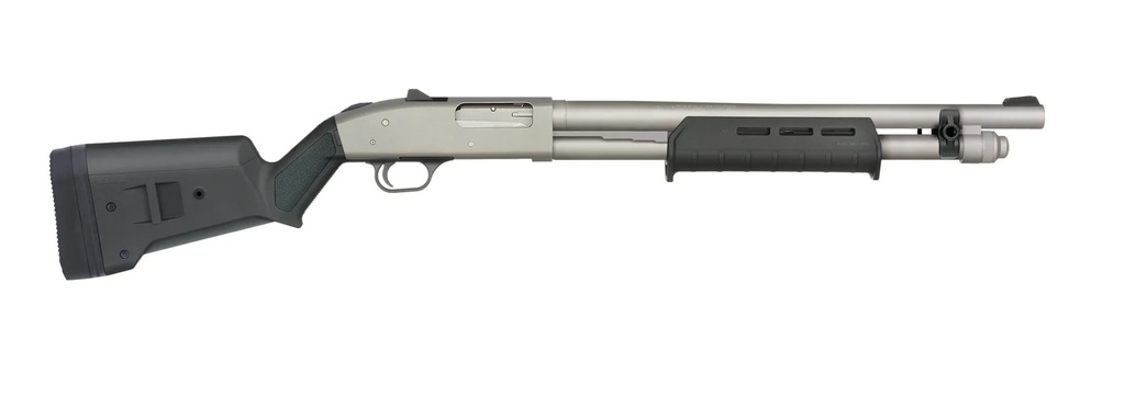 MOSSBERG 50794 590A1 PRO 12 GAUGE 6+1 18.50" SILVER MARINECOTE SILVER BARREL & RECEIVER, BLACK SYNTHETIC STOCK
