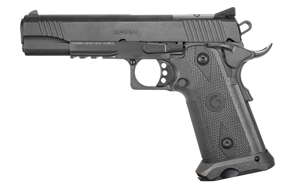 EAA 395040 WITNESS2311  45 ACP 11+1 5" BLACK BARREL, BLACK SERRATED SLIDE & POLYMER FRAME W/PICATINNY RAIL & BEAVERTAIL BLACK CHECKERED POLYMER GRIPS