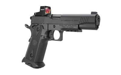 GIRSAN 395000 WITNESS2311  10MM AUTO 15+1 5" BLACK STEEL BARREL, BLACK OPTIC READY/SERRATED STEEL SLIDE, BLACK POLYMER FRAME W/BEAVERTAIL & PICATINNY RAIL, BLACK CHECKERED POLYMER GRIP, AMBIDEXTROUS