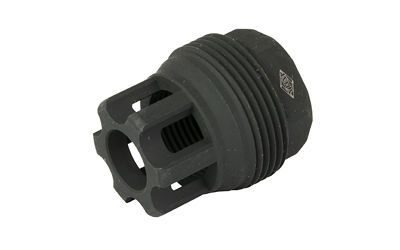 YANKEE HILL 4401MB24 SRX QD MINI MUZZLE BRAKE BLACK PHOSPHATE STEEL WITH 5/8"-24 TPI, 9MM, 1.10" OAL & 9.375" DIAMETER FOR SRX ADAPTERS