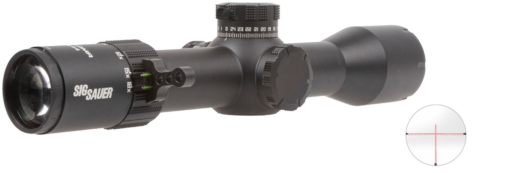 SIG SAUER ELECTRO-OPTICS SOTD63111 TANGO-DMR  BLACK 3-18X44MM, 34MM TUBE 2 MOA ILLUMINATED MOA MILLING 2.0 RETICLE