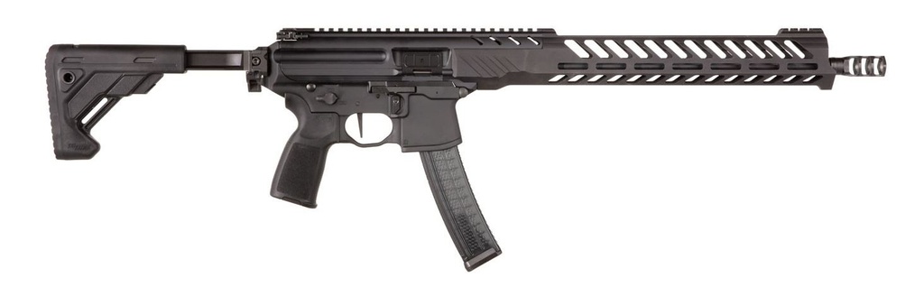 SIG SAUER RMPX16B935 MPX PCC 9MM LUGER 35+1 16", BLACK, SLIM M-LOK HANDGAURD, FOLDING MAGPUL SL-K STOCK, THREE CHAMBER COMP, TIMNEY TRIGGER, AMBI CONTROLS