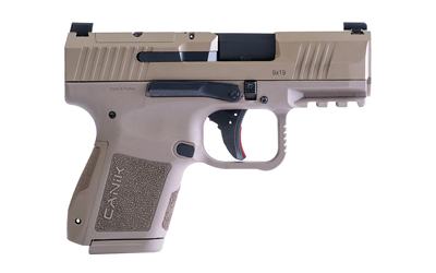 CANIK HG7620DN METE MC9 9MM LUGER 12+1/15+1 3.18" BLACK STEEL BARREL, FLAT DARK EARTH CERAKOTE OPTIC READY/SERRATED SLIDE, FDE POLYMER FRAME W/PICATINNY RAIL, TEXTURED FLAT DARK EARTH POLYMER GRIPS