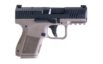 CANIK HG7620BDN MC9  9MM LUGER 12+1/15+1 3.18" BLACK BARREL, BLACK OPTIC READY/SERRATED SLIDE, FLAT DARK EARTH POLYMER FRAME W/PICATINNY RAIL, TEXTURE FLAT DARK EARTH POLYMER GRIPS