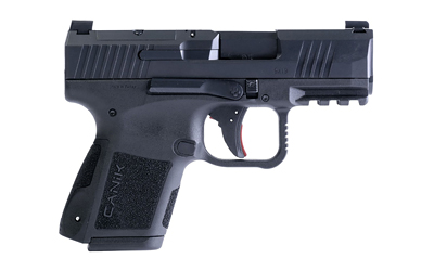CANIK HG7620N METE MC9 9MM LUGER 12+1/15+1 3.18" BLACK STEEL BARREL, MATTE BLACK TENIFER CERAKOTE OPTIC READY/SERRATED SLIDE, BLACK POLYMER FRAME W/PICATINNY RAIL, BLACK POLYMER GRIPS