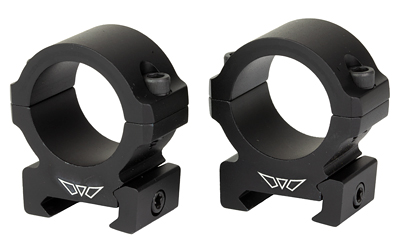 WARNE V601M HORIZONTAL RINGS VAPOR MATTE BLACK 1" MEDIUM 0 MOA