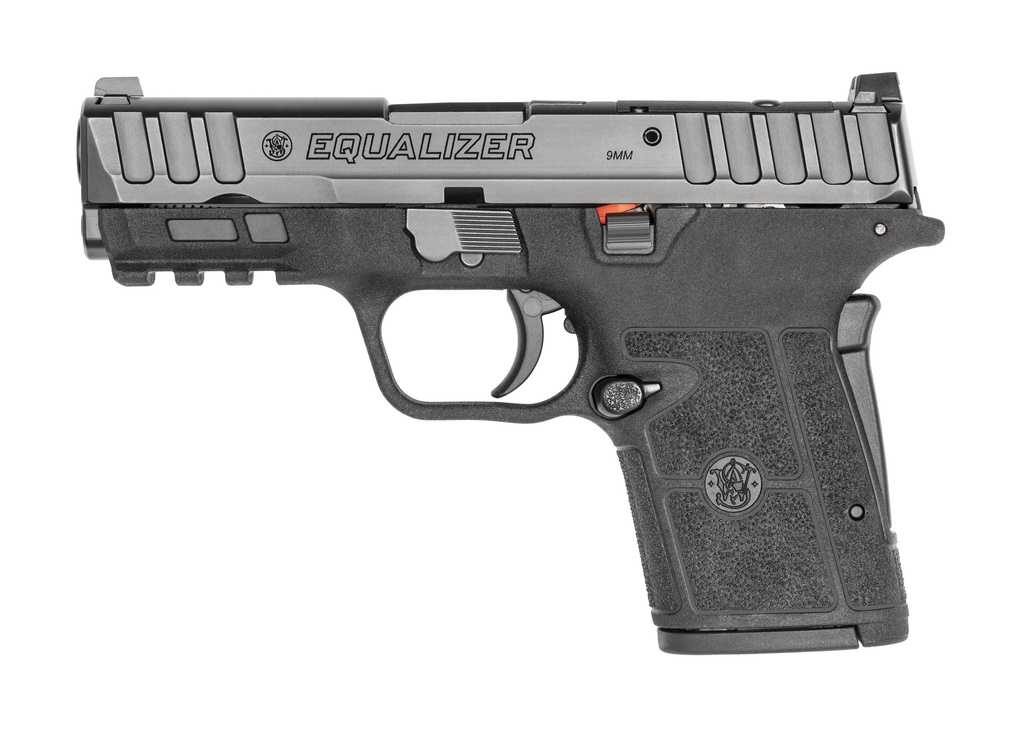 SMITH & WESSON 13592 EQUALIZER  9MM LUGER 15+1 3.68" BLACK ARMORNITE STAINLESS STEEL BARREL & OPTIC READY/SERRATED STEEL SLIDE, BLACK POLYMER FRAME W/PICATINNY RAIL, BLACK TEXTURED POLYMER GRIPS