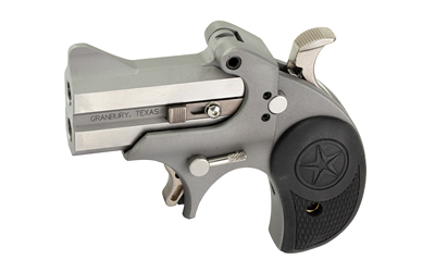 BOND ARMS BARHR RAWHIDE  38 SPECIAL/357 MAG 2 SHOT 2.50" ROUGH MATTE STAINLESS STEEL BARREL & FRAME, BLACK RUBBER GRIPS