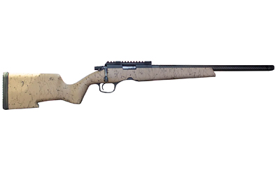 CHRISTENSEN ARMS 8011201500 RANGER  FULL SIZE 17 HMR 9+1, 18" BLACK CARBON FIBER BARREL, BLACK ANODIZED ALUMINUM RECEIVER, TAN W/BLACK WEBBING FIXED W/ALUMINUM PILLARS STOCK