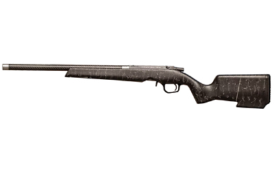 CHRISTENSEN ARMS 8011201400 RANGER  FULL SIZE 17 HMR 9+1, 18" BLACK CARBON FIBER THREADED BARREL, BLACK ANODIZED ALUMINUM RECEIVER, BLACK W/GRAY WEBBING FIXED W/ALUMINUM PILLARS STOCK