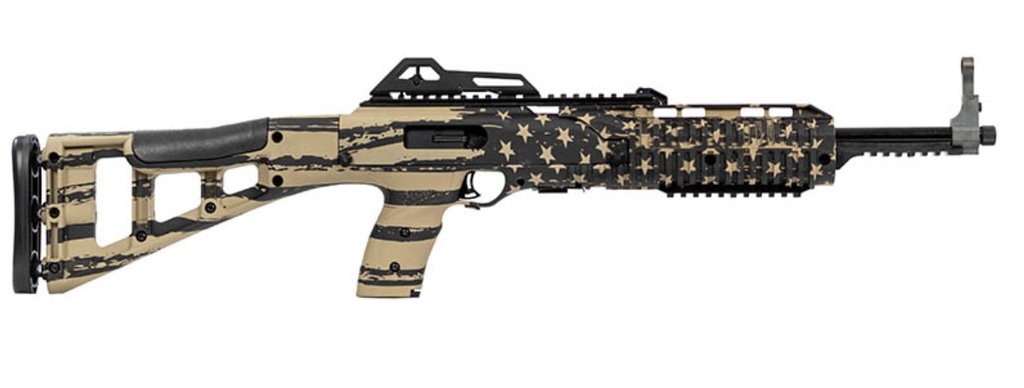 HI-POINT 995TSFLGFDE 995TS CARBINE 9MM LUGER 16.50" 10+1, FDE AMERICAN FLAG, SKELETONIZED STOCK, ADJUSTABLE SIGHTS