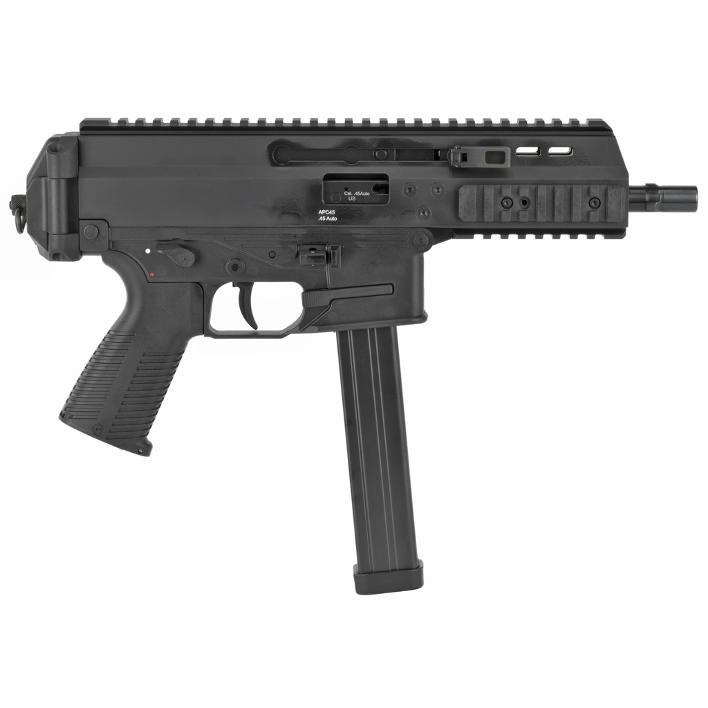 B&T FIREARMS 36044 APC PRO 45 ACP 25+1 6.80" BLACK STEEL BARREL, M-LOK HANDGUARDS, BLACK ALUMINUM PICATINNY RAIL RECEIVER, BLACK POLYMER GRIPS, AMBIDEXTROUS