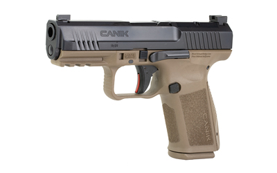 CANIK HG7159N METE SF COMPACT 9MM LUGER 15+1, 4.19" BLACK STEEL BARREL, BLACK NITRIDE OPTIC READY/SERRATED SLIDE, FLAT DARK EARTH POLYMER FRAME W/BEAVERTAIL & PICATINNY RAIL, AMBIDEXTROUS