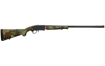 CHARLES DALY 930335 101  COMPACT 20 GAUGE BREAK OPEN 3" 1RD 26" BLACK STEEL SINGLE SHOT BARREL & RECEIVER, FIXED WOODLAND CAMO SYNTHETIC STOCK, BERETTA/BENELLI MOBIL CHOKE SYSTEM