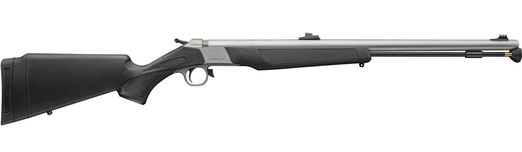 CVA PR2117SNW WOLF V2 NORTHWEST 50 CAL MUSKET CAP 24" MATTE STAINLESS STEEL BARREL, DRILLED & TAPPED STAINLESS STEEL RECEIVER, FIXED BLACK SYNTHETIC STOCK