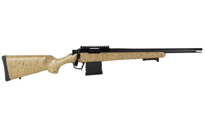 CHRISTENSEN ARMS 8010612200 RIDGELINE SCOUT FULL SIZE 223 REM 4+1, 16" BLACK NITRIDE STEEL THREADED BARREL, BLACK NITRIDE ALUMINUM RECEIVER, TAN W/BLACK WEBBING FIXED SPORTER STOCK