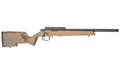 CHRISTENSEN ARMS 8011200100 RANGER  22 LR 10+1 18" CARBON FIBER/THREADED BARREL, BLACK ANODIZED FINISH, TAN WITH BLACK WEBBING STOCK
