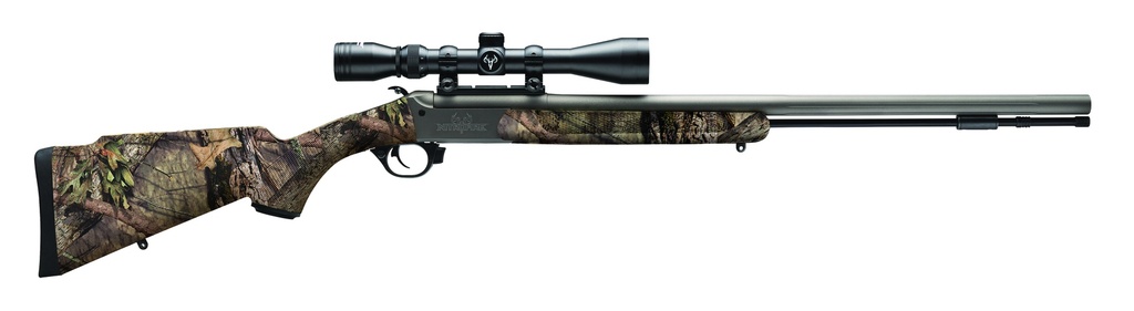 TRADITIONS CR5841104416 NITROFIRE W/SCOPE 50 CAL 209 PRIMER 26" GRAY CERAKOTE FLUTED & TAPERED BARREL, DRILLED & TAPPED RECEIVER, MOSSY OAK BREAK-UP COUNTRY FIXED SYNTHETIC STOCK, 3-9X40MM DUPLEX