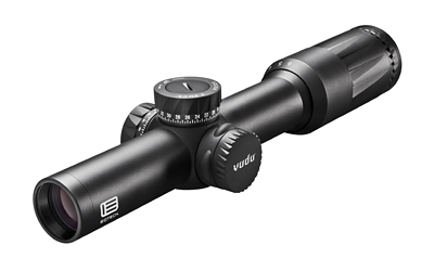 EOTECH VDU16FFSR1G VUDU FFP BLACK HARDCOAT ANODIZED 1-6X 24MM 30MM TUBE ILLUMINATED GREEN SR1-MRAD RETICLE FEATURES THROW LEVER