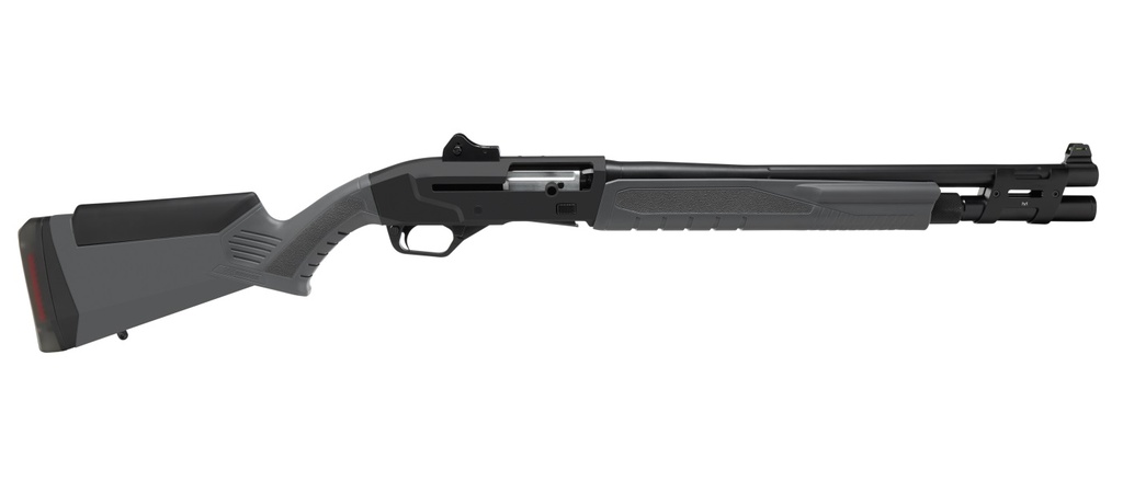 SAVAGE ARMS 57787 RENEGAUGE SECURITY FULL SIZE 12 GAUGE SEMI-AUTO 3" 6+1 18.50" BLACK MELONITE CARBON STEEL BARREL, MATTE BLACK ALUMINUM RECEIVER, ADJUSTABLE MATTE GRAY SYNTHETIC STOCK, RIGHT HAND