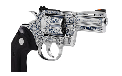 COLT MFG PYTHONSP3WTS PYTHON  38 SPECIAL 357 MAG 6 SHOT 3" STAINLESS RECESSED TARGET/VENT RIB BARREL, CYLINDER  & FRAME, WALNUT W/COLT MEDALLION GRIP