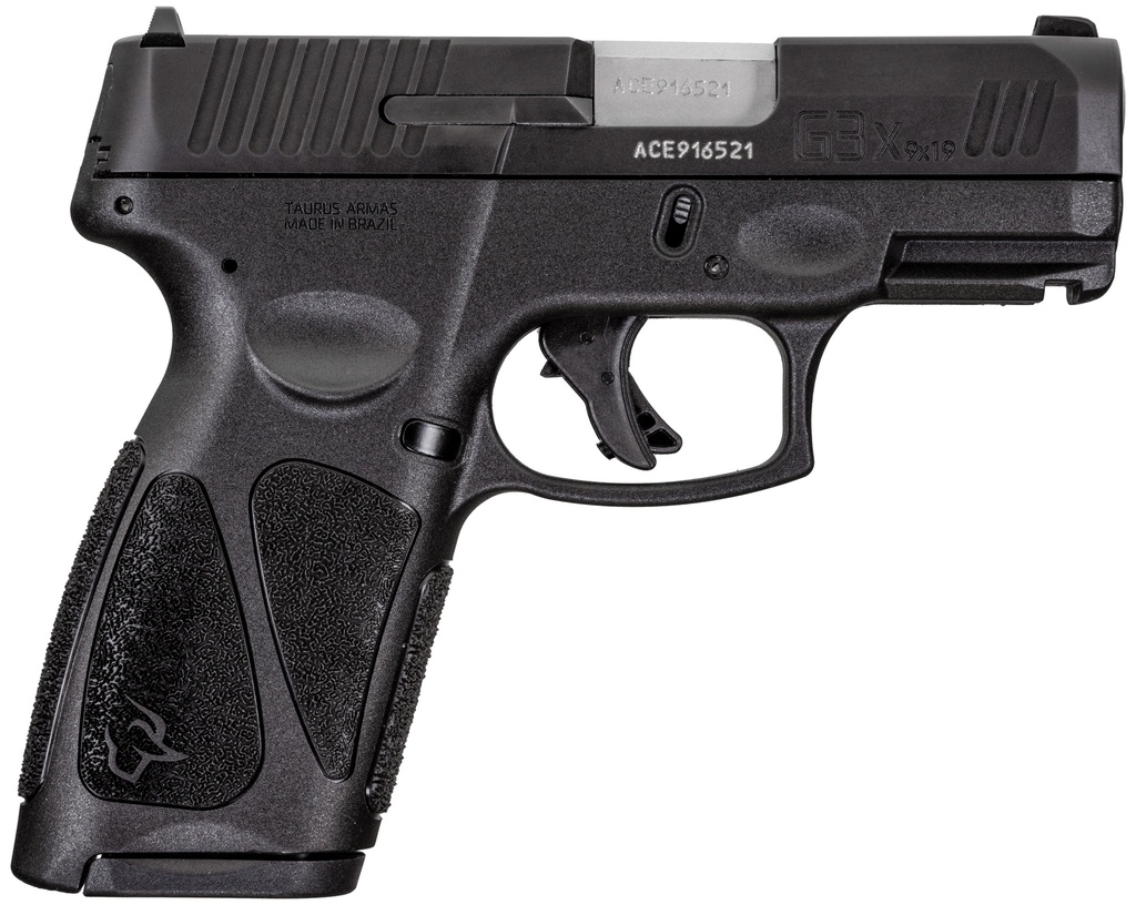 TAURUS 1G3XSR9031 G3X  FULL SIZE FRAME 9MM LUGER 15+1 3.20" MATTE STAINLESS STEEL BARREL, MATTE BLACK TENIFER SERRATED STEEL SLIDE, BLACK POLYMER FRAME W/PICATINNY RAIL, BLACK POLYMER GRIP, RIGHT HAND