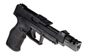 TAURUS 1-TX22C151-T TX22 COMPETITION 5.40" 16+1 (3) BLACK POLYMER FRAME BLACK ANODIZED PORTED ALUMINUM SLIDE WITH OPTICS MOUNT AGGRESSIVE TEXTURED BLACK POLYMER GRIP INCLUDES COMPENSATOR