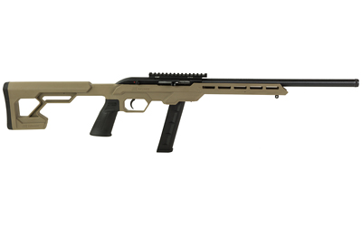 SAVAGE ARMS 45125 64 PRECISION 22 LR CALIBER WITH 20+1 CAPACITY, 16.50" THREADED BARREL, MATTE BLACK METAL FINISH & CHASSIS FLAT DARK EARTH SYNTHETIC STOCK RIGHT HAND (FULL SIZE)