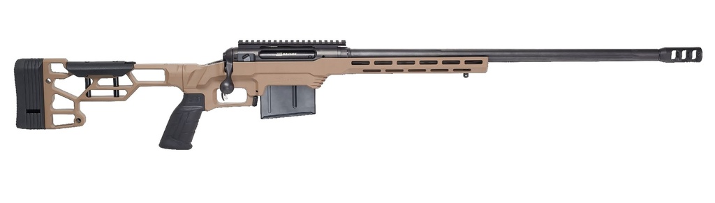 SAVAGE ARMS 57694 110 PRECISION 6.5 PRC 7+1 24", MATTE BLACK REC/BARREL, FLAT DARK EARTH CERAKOTE MDT LSS XL CHASSIS, POLYMER GRIP