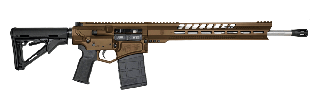 DIAMONDBACK DB1032C071 DB10  308 WIN 18" 20+1 MIDNIGHT BRONZE ADJUSTABLE MAGPUL CTR STOCK BLACK MAGPUL MOE K2 GRIP WITH BLACK GOLD LOWER 15" M-LOK