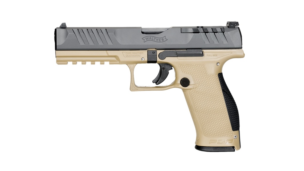 WALTHER ARMS 2858410 PDP OPTIC READY 9MM LUGER 5" 18+1 BLACK STEEL SLIDE PERFORMANCE DUTY TEXTURED  POLYMER GRIP (FULL SIZE)
