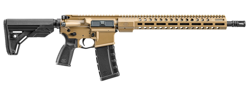 FN 36100642 FN 15 TAC3 5.56X45MM NATO 16" CHROME-LINED BARREL 30+1, FDE ANODIZED REC/M-LOK HANDGUARD, BLACK 6 POSITION COLLAPSIBLE STOCK, OPTICS READY