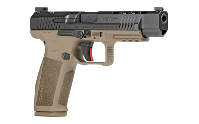 CANIK HG5635N METE SFX FULL SIZE FRAME 9MM LUGER 20+1/18+1, 5.20" BLACK MATCH GRADE BARREL BLACK NITRIDE SERRATED STEEL SLIDE, FLAT DARK EARTH POLYMER FRAME W/PICATINNY RAIL, AMBIDEXTROUS