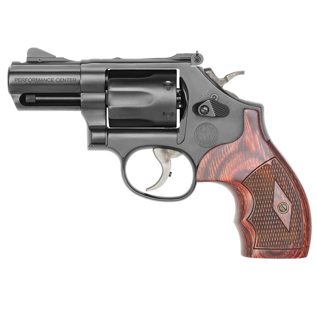 SMITH & WESSON 13323 MODEL 19 PERFORMANCE CENTER CARRY COMP 357 MAG OR 38 S&W SPL +P BLUED CARBON STEEL 2.50" POWERPORT  BARREL, 6RD CYLINDER & K-FRAME, TRITIUM FRONT NIGHT SIGHT, CUSTOM WOOD GRIP