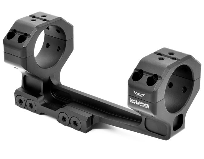 WARNE 7825M PRECISION CANTILEVER MOUNT SCOPE MOUNT/RING COMBO BLACK ANODIZED 34MM  0 MOA