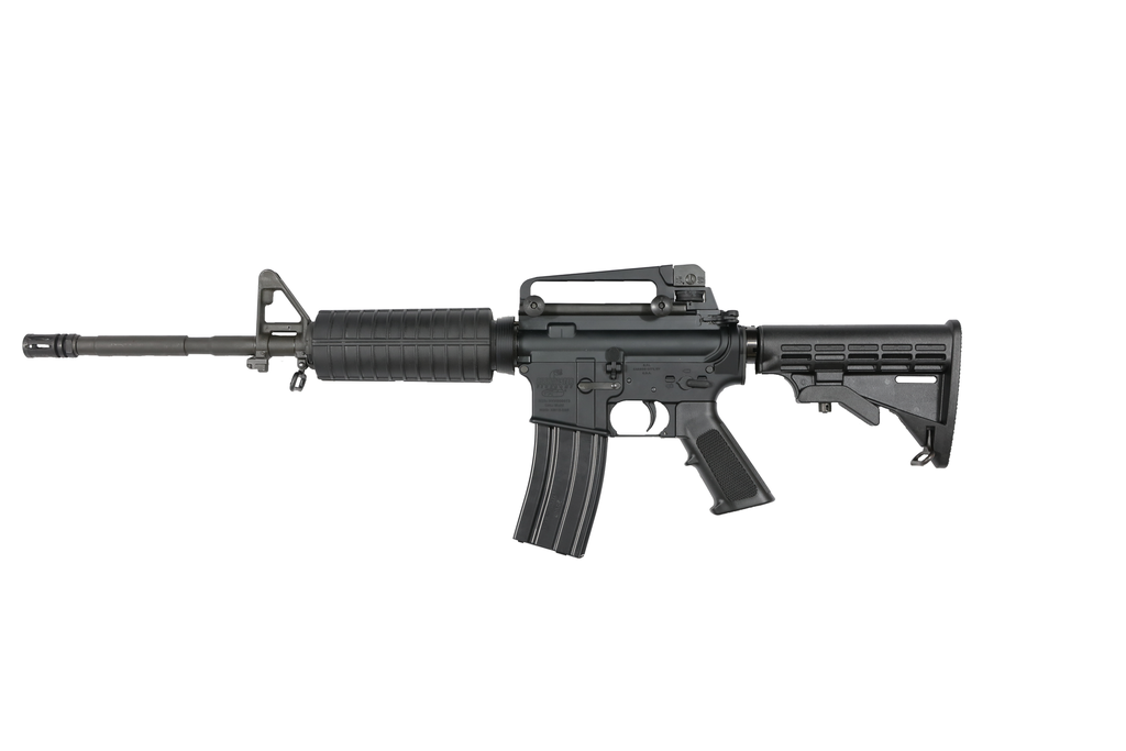 BUSHMASTER 0010004BLK M4 PATROLMAN'S  5.56X45MM NATO 30+1 16" SALT BATH NITRIDE THREADED BARREL, BLACK A4 FLAT TOP RECEIVER, BLACK 6 POSITION COLLAPSIBLE STOCK W/M4 BLACK POLYMER GRIP, RIGHT HAND