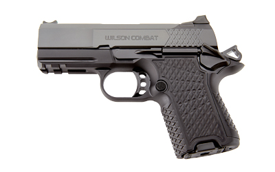 WILSON COMBAT SFX8SCR3 SFX9 SUB-COMPACT 9MM LUGER 10+1 15+1 3.25" STAINLESS STEEL BARREL, BLACK DLC SERRATED STAINLESS STEEL SLIDE, BLACK ALUMINUM FRAME W/BEAVERTAIL & PICATINNY RAIL, BLACK G10 GRIP