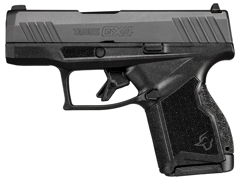 TAURUS 1GX4M931 GX4  MICRO-COMPACT 9MM LUGER 11+1 3.06" SATIN BLACK DLC BARREL, BLACK NITRIDE SERRATED SLIDE, MATTE STAINLESS STEEL FRAME, BLACK POLYMER W/INTERCHANGEABLE BACKSTRAP GRIP RIGHT HAND