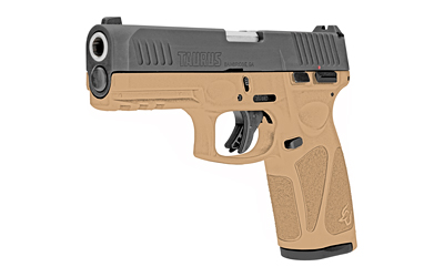 TAURUS 1G3B941T G3  9MM LUGER 15+1 OR 17+1 4" MATTE STAINLESS STEEL BARREL, TAN POLYMER FRAME WITH PICATINNY ACC. RAIL, TENIFER MATTE BLACK STEEL SLIDE, RE-STRIKE CAPABILITY, MANUAL SAFETY