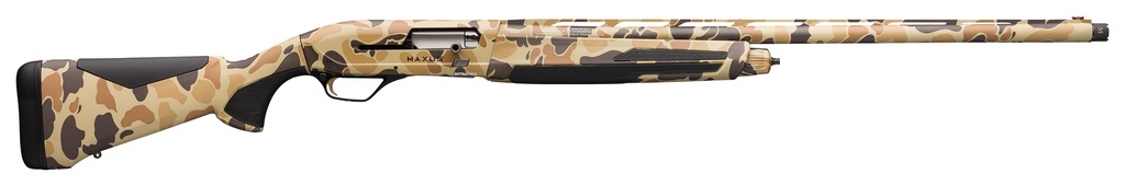 BROWNING 011740204 MAXUS II  12 GAUGE 3.5" 4+1 (2.75") 28" BARREL, FULL COVERAGE VINTAGE TAN CAMO, TRIMMABLE SYNTHETIC STOCK W/OVERMOLDED GRIP PANELS, SOFTFLEX CHEEK PAD