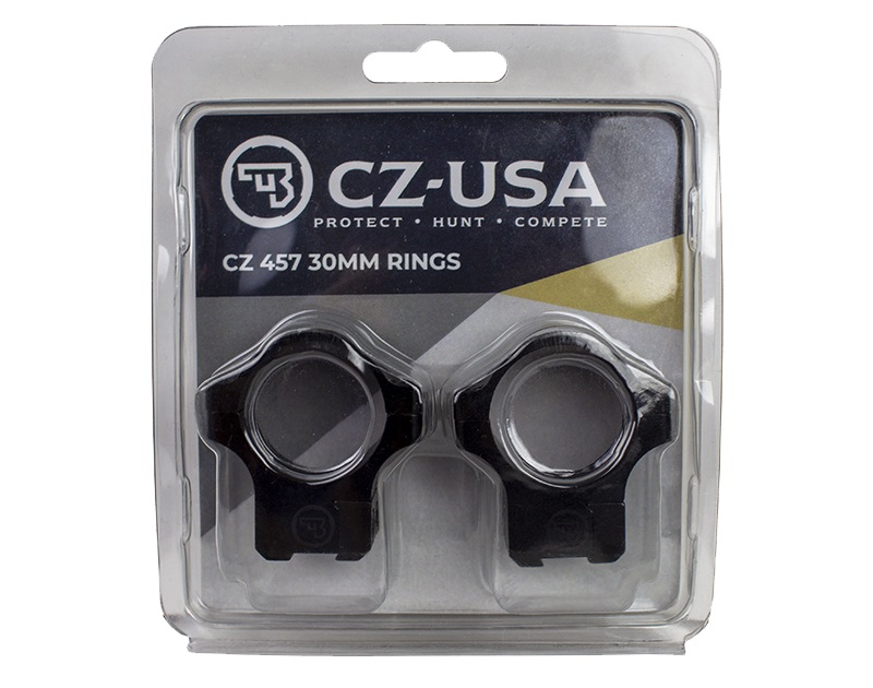 CZ-USA 40087 CZ RINGS 457/455  MATTE BLACK 30MM MEDIUM