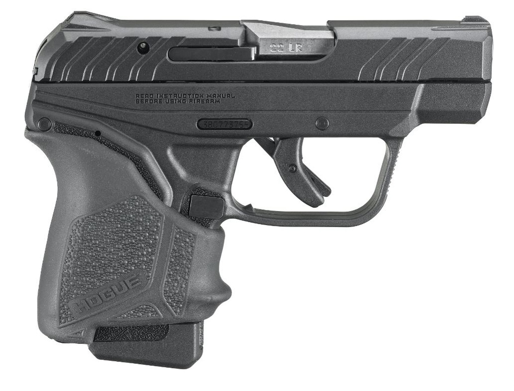 RUGER 13714 LCP II  22 LR 10+1 2.75" SATIN STAINLESS STEEL BARREL, BLACK OXIDE SERRATED SLIDE, BLACK POLYMER FRAME, BLACK HOGUE HANDALL RUBBER GRIP, LITE RACK SYSTEM, RIGHT HAND