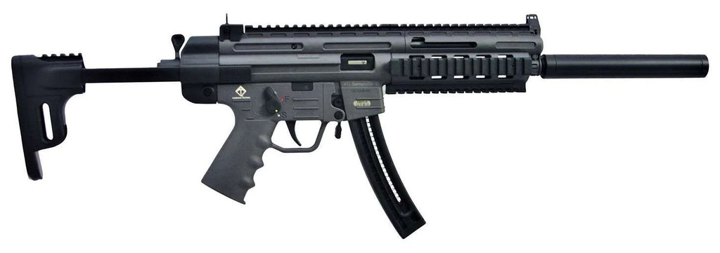 GSG GSGGERGGSG1622S GSG-16 CARBINE FULL SIZE 22 LR 22RD 16.25" BLACK SMOKE POLYMER RECEIVER BLACK COLLAPSIBLE W/STORAGE COMPARTMENT STOCK RIGHT HAND