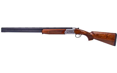 ATI ATIGKOF12SVE26 CAVALRY SVE 12 GAUGE 3" 2RD 26" BLUED O/U BARREL, SILVER ENGRAVED METAL FINISH, OILED TURKISH WALNUT STOCK, EJECTOR, 5 CHOKES